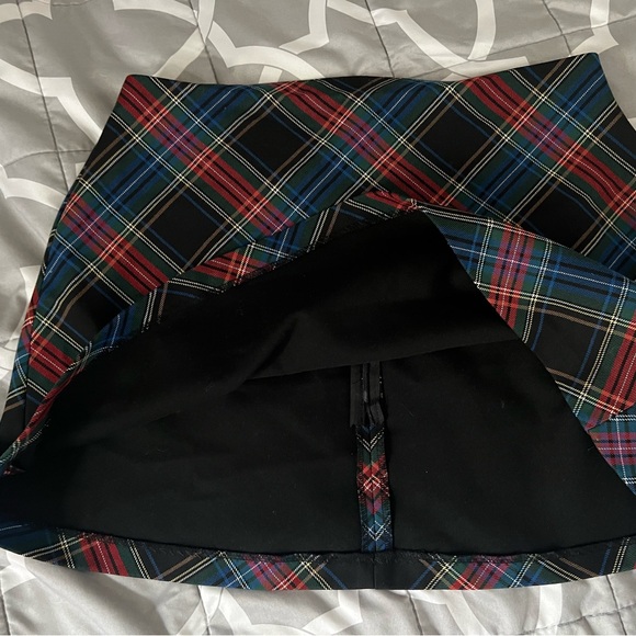 Zara Tartan Mini Skirt - Black, Red, Blue - Picture 3 of 5
